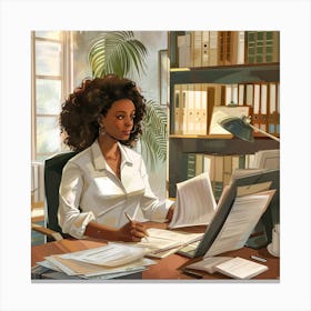 Office Chic 2 Canvas Print