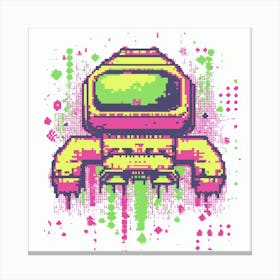 Design Retro 8 Bit Space Invader Charact 2 Canvas Print