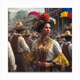 Colombian Festivities Trending On Artstation Sharp Focus Studio Photo Intricate Details Highly (8) Canvas Print