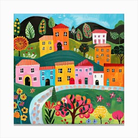 Kids Travel Illustration Italy 1 Canvas Print