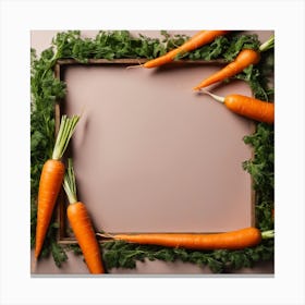 Carrots In A Frame 4 Canvas Print