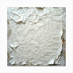 Abstract Art Featuring A Crumpled White Sheet Surface Rich With Texture Showcasing Wrinkles And Cre (5) Canvas Print