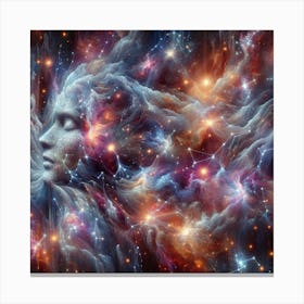 Nebula, Stargazer's Dreams: Constellations Reimagined in Woven Light Canvas Print