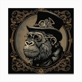 Steampunk Monkey 61 Canvas Print