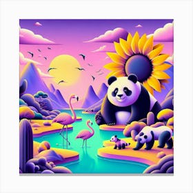 Panda Bears 1 Canvas Print