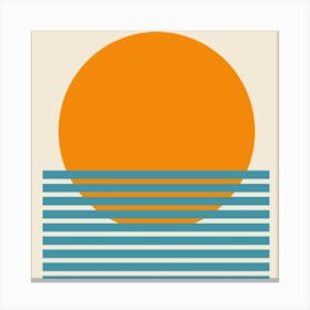 Bauhaus Sunset At The Beach Canvas Print