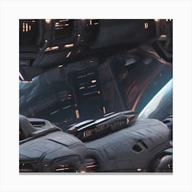 Spaceships In Space Canvas Print