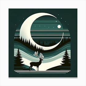 Deer In The Woods 3 Canvas Print