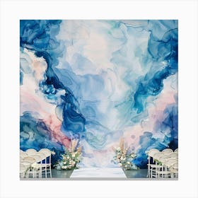 Abstract Wedding Backdrop Canvas Print