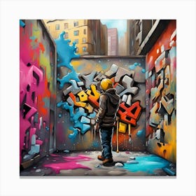 Graffiti Wall Canvas Print