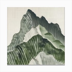 Japanese Watercolour Of Mount Mizugaki 3 Canvas Print