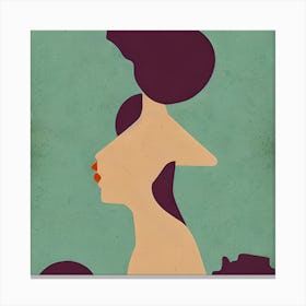 Woman'S Head Canvas Print