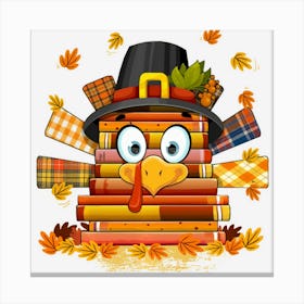 Trending Librarian Book Lover Reader Funny Turkey Thanksgiving Autumn Canvas Print