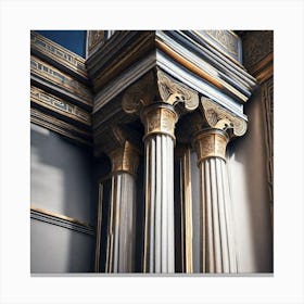 Columns In A Building Canvas Print