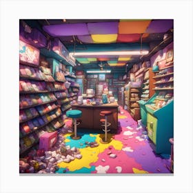 Colorful Shop Canvas Print