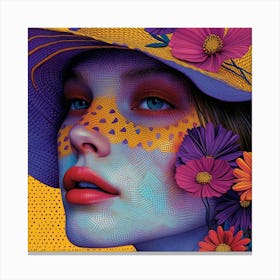 Girl In A Hat 2 Canvas Print