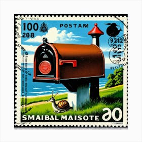 Postage Stamp Printed In Samoa Canvas Print