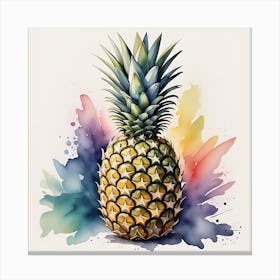 Watercolor Pineapple Canvas Print
