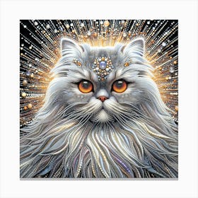 Feline Cat Creative Artwork Illustration 101 Canvas Print