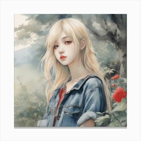 Korean Girl 3 Canvas Print