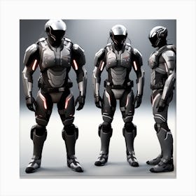 Futuristic Space Suit 15 Canvas Print