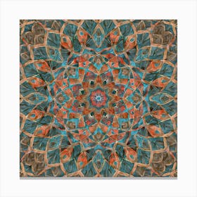 Firefly Beautiful Modern Detailed Floral Indian Mandala Pattern In Neutral Gray, Silver, Copper, Tan Leinwandbilder