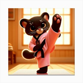 Karate Cat 12 Canvas Print