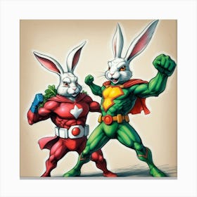 Super Hero Bunnies Canvas Print