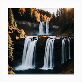 Waterfall - Waterfall Stock Videos & Royalty-Free Footage Canvas Print