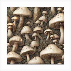 Mushrooms As A Logo Haze Ultra Detailed Film Photography Light Leaks Larry Bud Melman Trending (2) Canvas Print