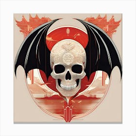 Skull with Wings Canvas Print