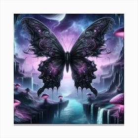 Butterfly In The Night Sky 6 Canvas Print