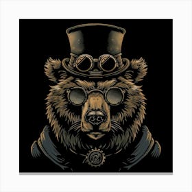 Steampunk Bear 43 Canvas Print