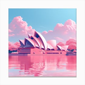 Pink Sydney Opera House Canvas Print