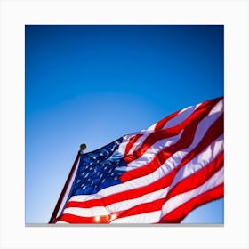 American Flag Ripple Effect In Closeup Stripes And Stars Representing Julys Pride And Nations Loy Canvas Print