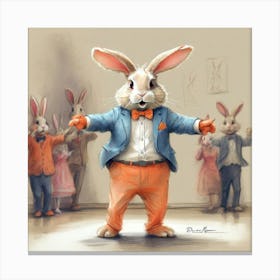 Bunny Dance 2 Canvas Print