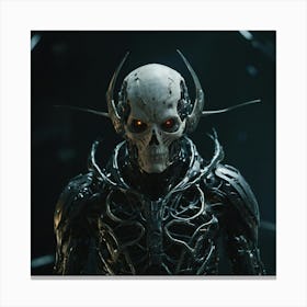 A Humanoid Skeleton Wall Art Decoration Canvas Print