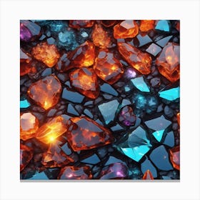 Colorful Gemstones Canvas Print