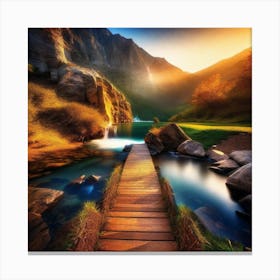 Bridge Over The River 1 Canvas Print