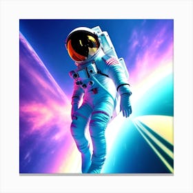 Space Man In Space Canvas Print
