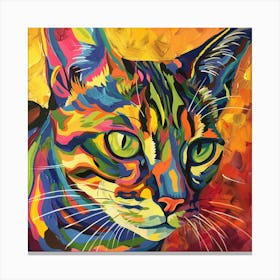 Kisha2849 Bengal Cat Colorful Picasso Style Full Page No Negati E4e714f6 Fe1d 4c73 A88f 645524c21b40 Canvas Print