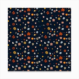 Small Flowers pattern Canvas Print