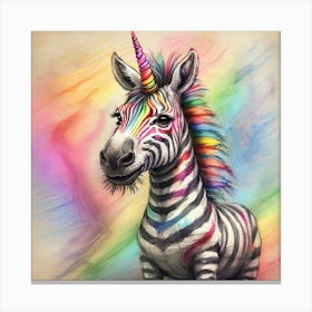 Rainbow Zebra 21 Canvas Print