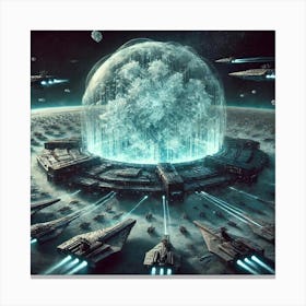 A Futuristic Sci Fi Scene Depicting The Tactical U 3 Canvas Print