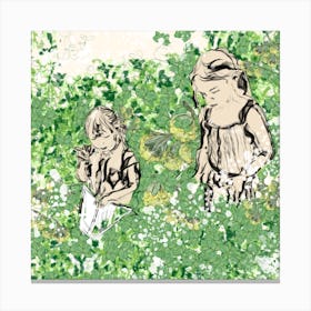 Children In The Garden Canvas Print