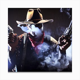 Cowboy With Guns 3 Canvas Print
