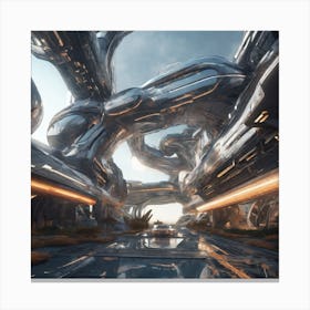 Futuristic City 332 Canvas Print