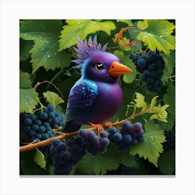 Purple Bird 1 Canvas Print