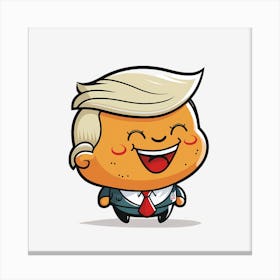 Illustrations Kawaii Donald Trump Cartoon Canvas Print