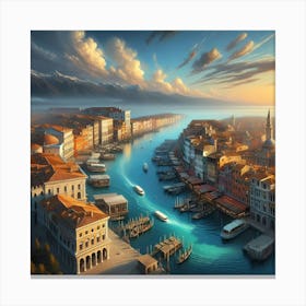 Venice At Sunset 3 Canvas Print